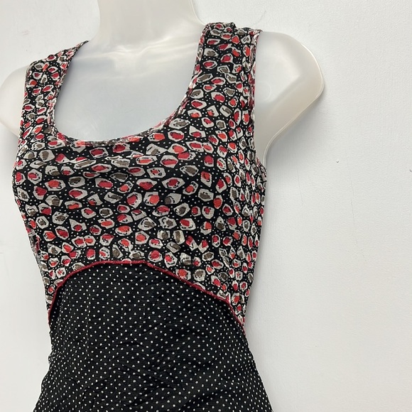 Tango Mango Tiered Netted Midi Dress Size Small - Picture 2 of 8